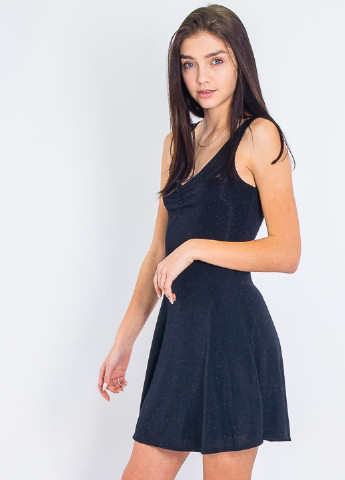 Черное кэжуал платье клеш Jennyfer меланжевое