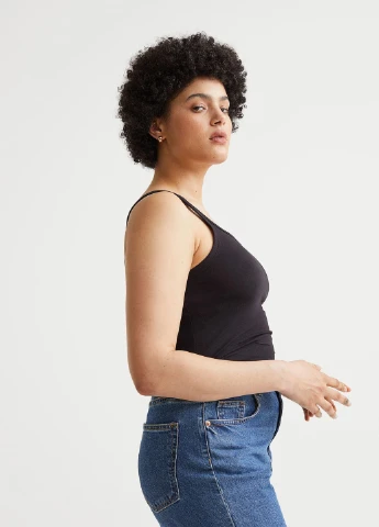 Майка,чорний, H&M Basic — 256604611