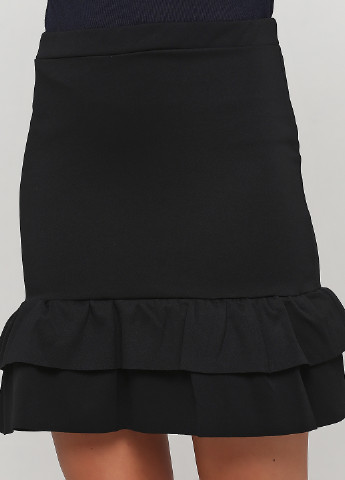 Черная кэжуал однотонная юбка Missguided а-силуэта (трапеция)