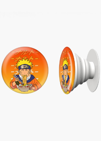 Попсокет (Popsockets) держатель для смартфона Наруто Узумаки (Naruto Uzumaki) (8754-2818) Черный MobiPrint (221548578)
