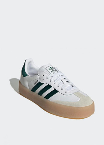 Кроссовки ID0440 adidas Sambae White Collegiate Green Gum белые демисезоны (317223845)