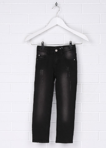 Черные демисезонные прямые джинсы Lupilu