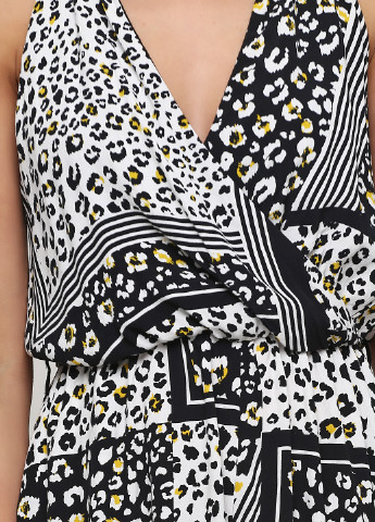 Комбінезон Zara комбінезон-шорти малюнок чорно-білий кежуал віскоза