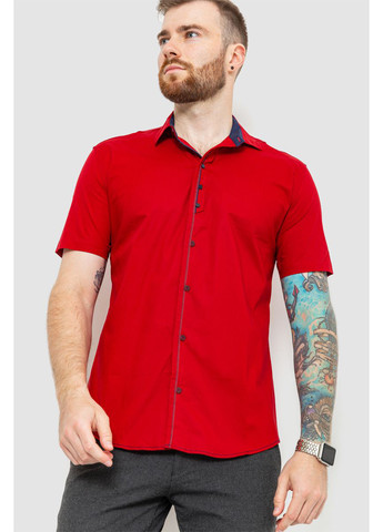 Темно-красная кэжуал рубашка однотонная Ager