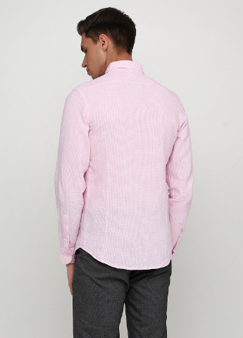 Розовая кэжуал рубашка в клетку Massimo Dutti