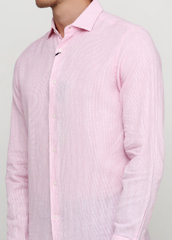 Розовая кэжуал рубашка в клетку Massimo Dutti