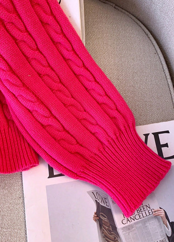 Фуксиновий (колору Фукія) демісезонний джемпер джемпер SHEIN