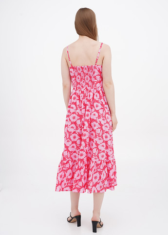 Розовое кэжуал платье клеш Boden с цветочным принтом