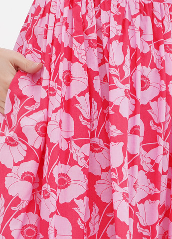 Рожева кежуал сукня кльош Boden з квітковим принтом