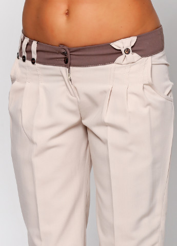 Светло-бежевые кэжуал летние зауженные брюки Ut