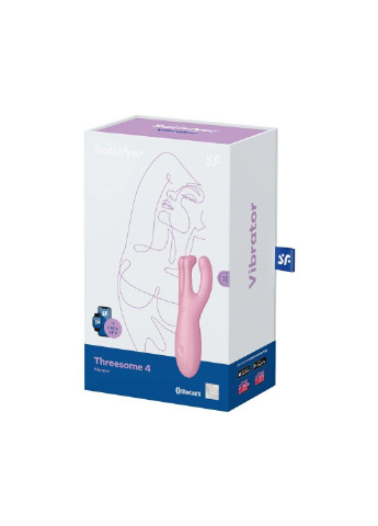 Клиторальный смарт вибратор Threesome 4 Pink с тремя пальчиками Satisfyer (254734317)