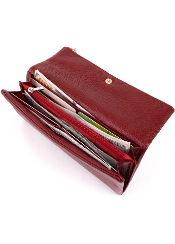 Жіночий шкіряний гаманець-клатч 18,5х9,8х2 см st leather (252133214)