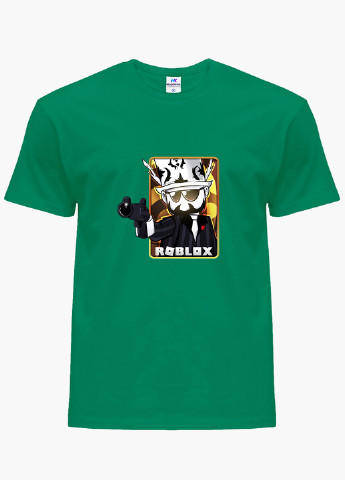 Зеленая демисезонная футболка детская роблокс (roblox)(9224-1222) MobiPrint