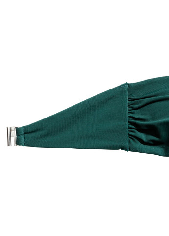 Купальний ліф H&M бандо однотонний зелений пляжний поліамід