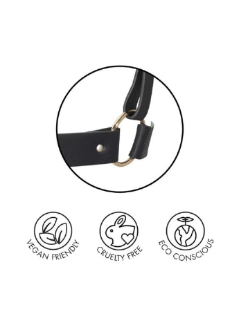 Наручники с поводком Indiscrets MAZE - T-Restraints Black Bijoux Indiscrets (252383184)