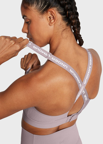 Рожево-коричневий топ бюстгальтер Under Armour без кісточок поліестер