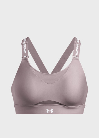 Рожево-коричневий топ бюстгальтер Under Armour без кісточок поліестер
