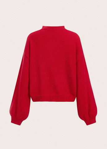 Красный демисезонный свитер SHEIN