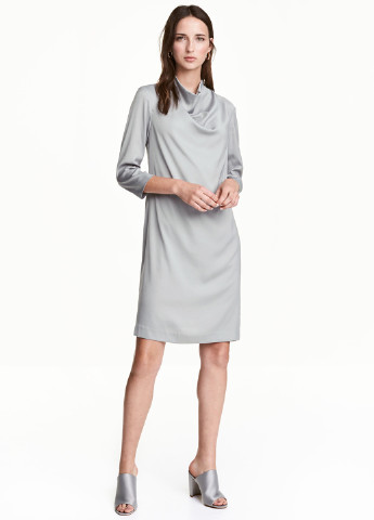 Сіра кежуал сукня а-силует H&M однотонна