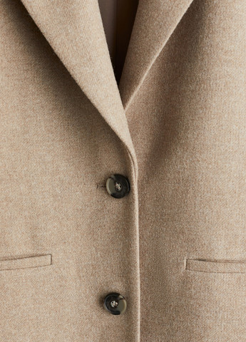 Бежеве демісезонне Пальто однобортне H&M