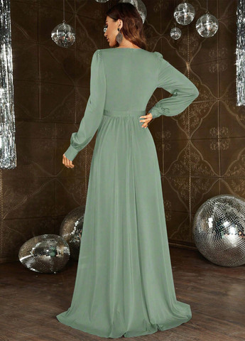 Мятное вечернее платье клеш Faeriesty однотонное