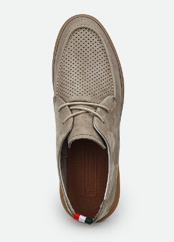 Стильні чоловічі туфлі комфорт з перфорацією бежеві на шнурках 45 Cosottinni (228214713)