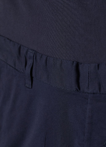Шорти для вагітних H&M чиноси однотонні темно-сині кежуали бавовна, трикотаж