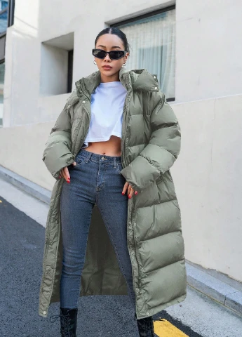 Зелена зимня куртка SHEIN