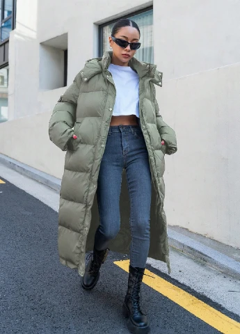 Зелена зимня куртка SHEIN