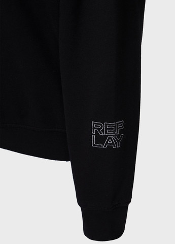 Черный свитшот Replay однотонный камни (315067084)
