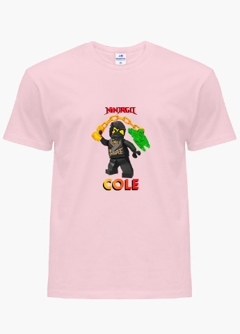 Рожева демісезонна футболка дитяча коул лего ніндзяго (cole lego ninjago masters of spinjitzu) (9224-2640) MobiPrint