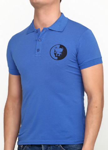 Синяя футболка-поло для мужчин EL & KEN с рисунком
