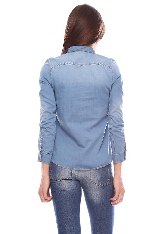 Голубой джинсовая рубашка однотонная Liu-Jo