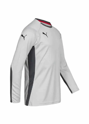 Лонгслів 700466-16 Puma V1.08 White логотип світло-сірий спортивні поліестер, трикотаж