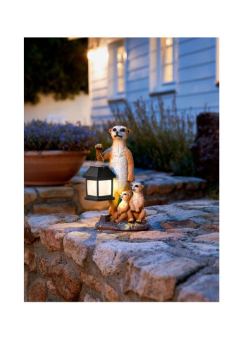 Декоративный светодиодный светильник на солнечной батарее Сурикаты светло-коричневый Livarno home комбинированный