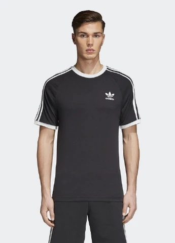 Чорна футболка з коротким рукавом adidas