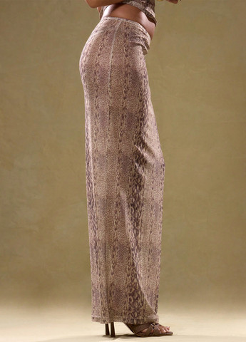 Разноцветная кэжуал с анималистичным узором юбка SHEIN карандаш