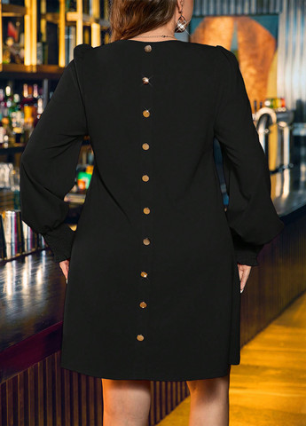 Чорна кежуал сукня а-силует SHEIN однотонна