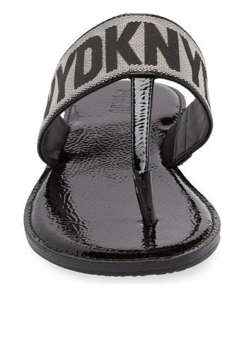 Черные кэжуал вьетнамки DKNY лаковые