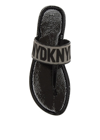 Черные кэжуал вьетнамки DKNY лаковые