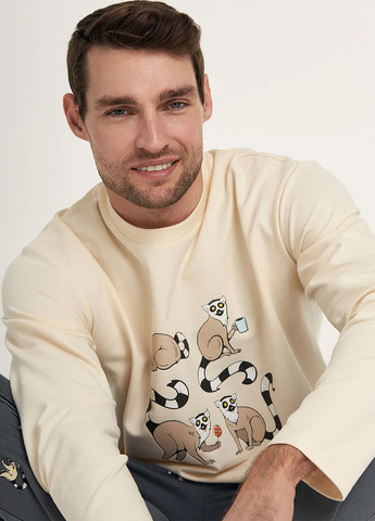 Айворі демісезонний комплект (лонгслів, штани) Ellen