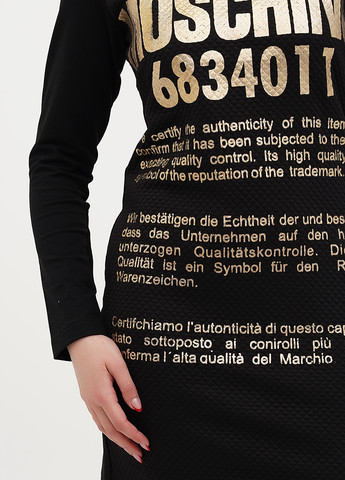 Черное кэжуал платье Radda с надписью