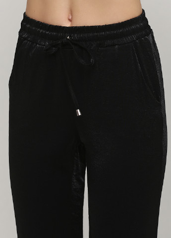 Черные кэжуал демисезонные зауженные брюки Mona More