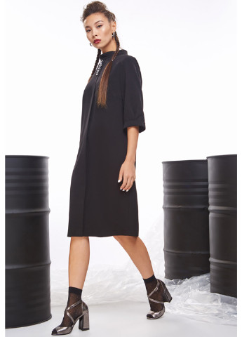Чорна кежуал плаття, сукня футляр Solh однотонна