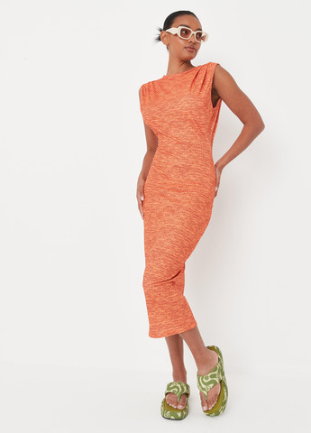 Світло-оранжева кежуал сукня з відкритою спиною Missguided меланжева