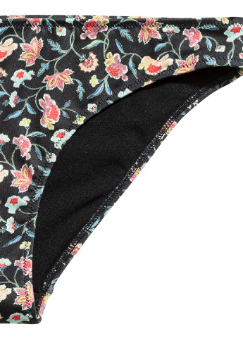 Темно-серые купальные трусики с цветочным принтом H&M