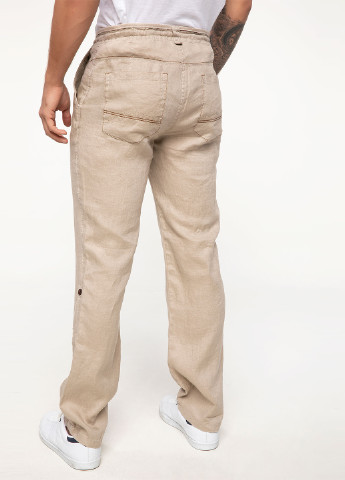 Песочные кэжуал демисезонные прямые брюки DeFacto