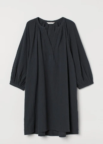 Черное кэжуал платье H&M однотонное