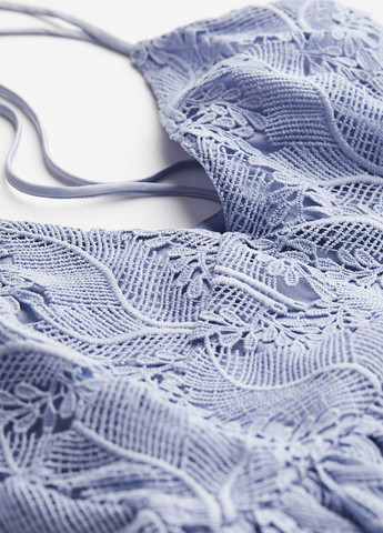 Блакитна кежуал сукня кльош H&M однотонна