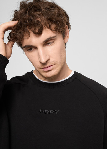 Черный свитшот PRPY однотонный вышивка (366292636)